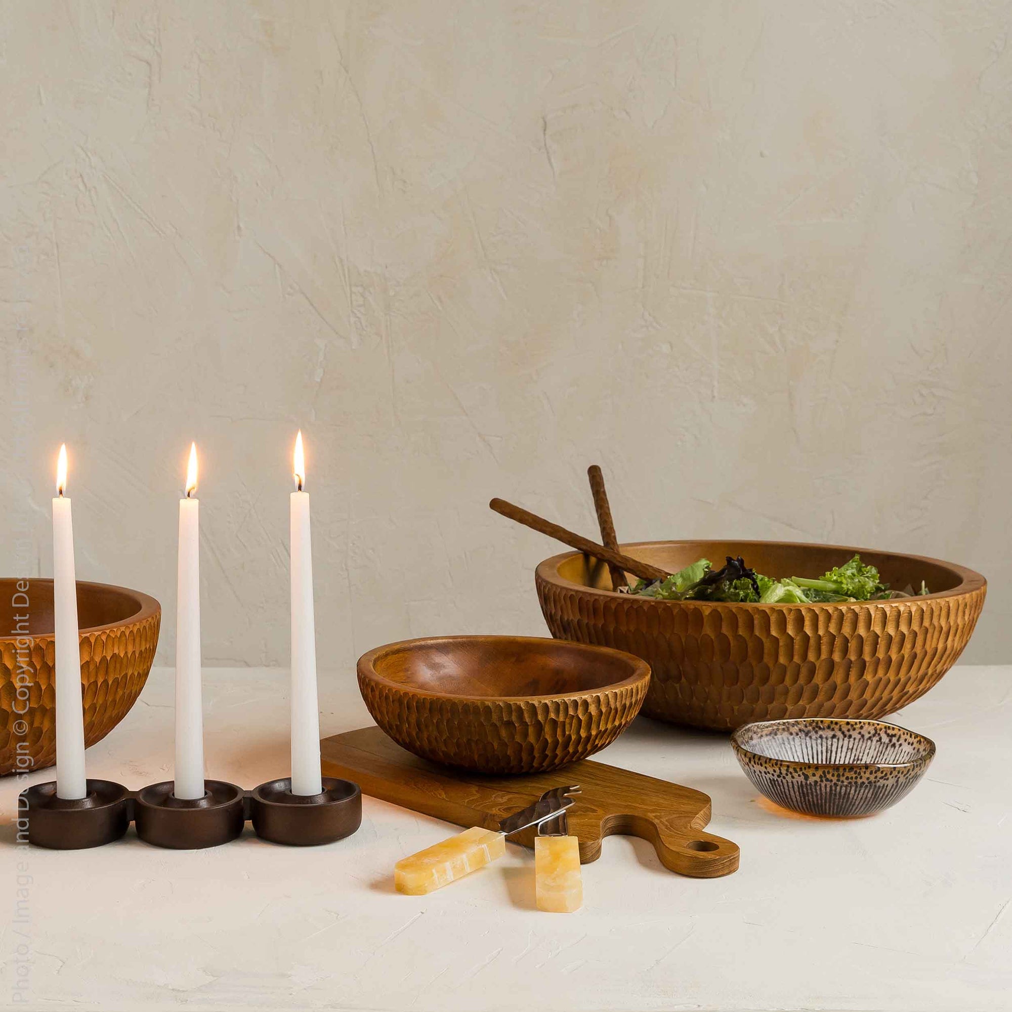 Rocklynn™ mango wood salad bowl (6 in)