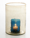 Iris™ mouth blown glass candleholder (6 in. dia x 8 in.)