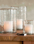 Iris™ mouth blown glass candleholder (6 in. dia x 8 in.)