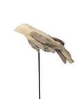 Walden™ hand carved wood stemmed bird