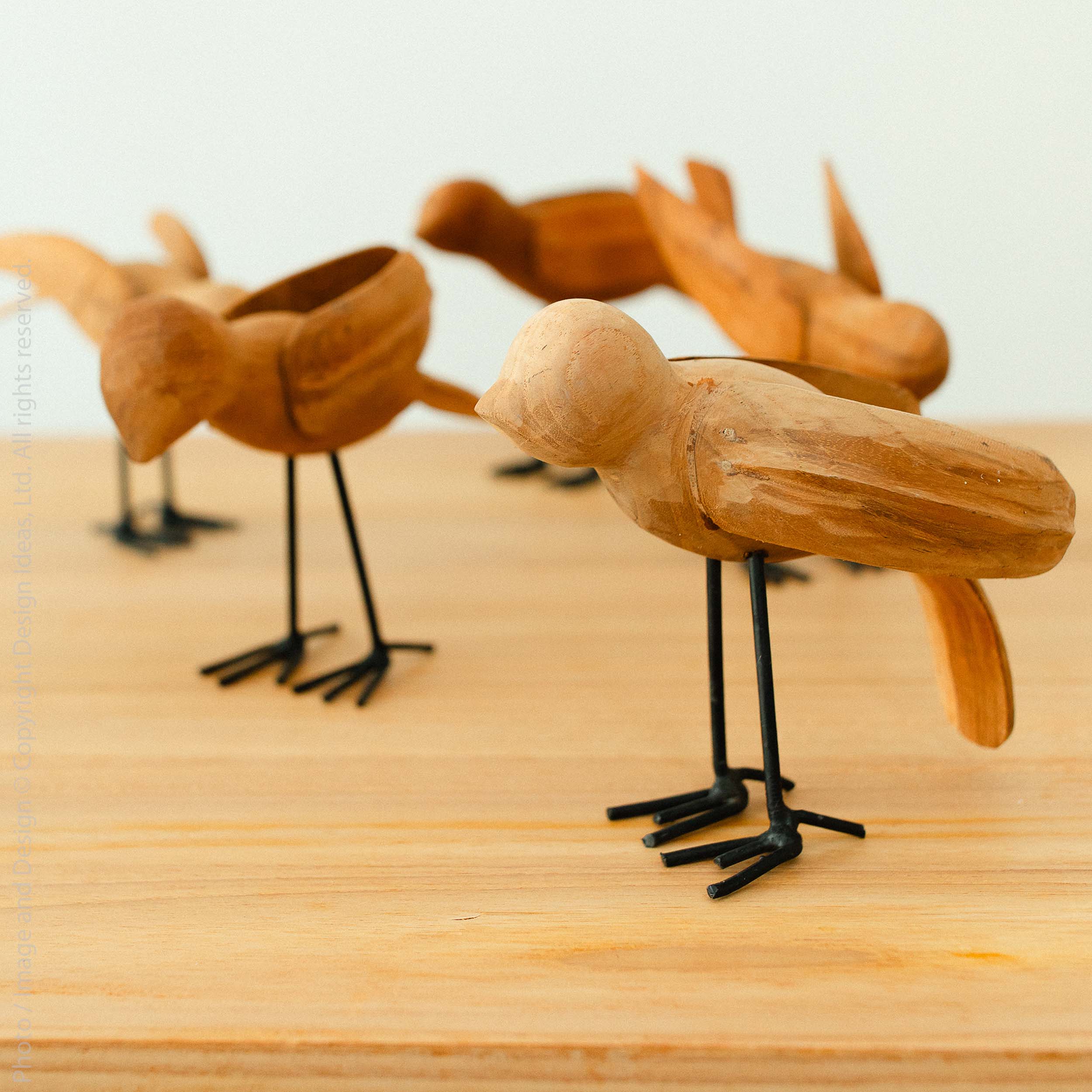Deseo™ Teak Decorative Bird (set of 6)