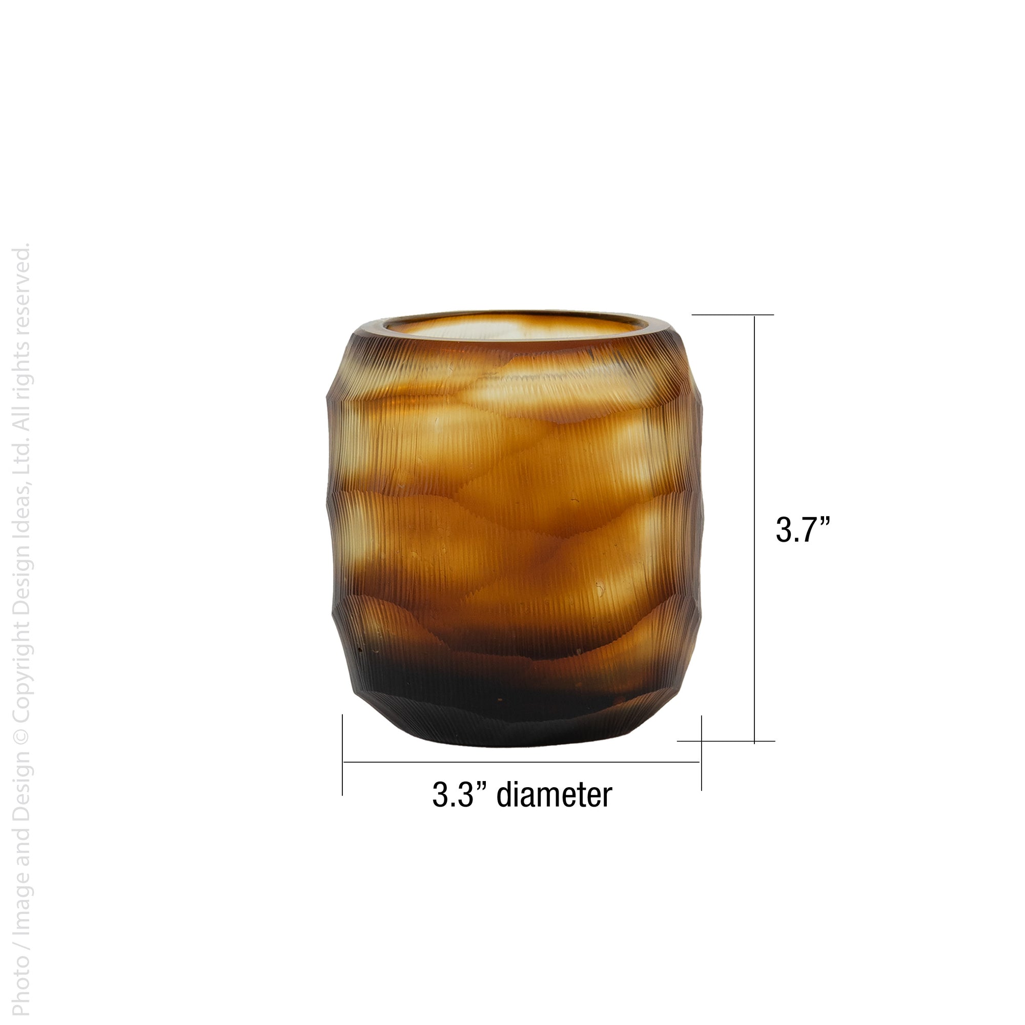 Cooper™ mouth blown glass votive holder
