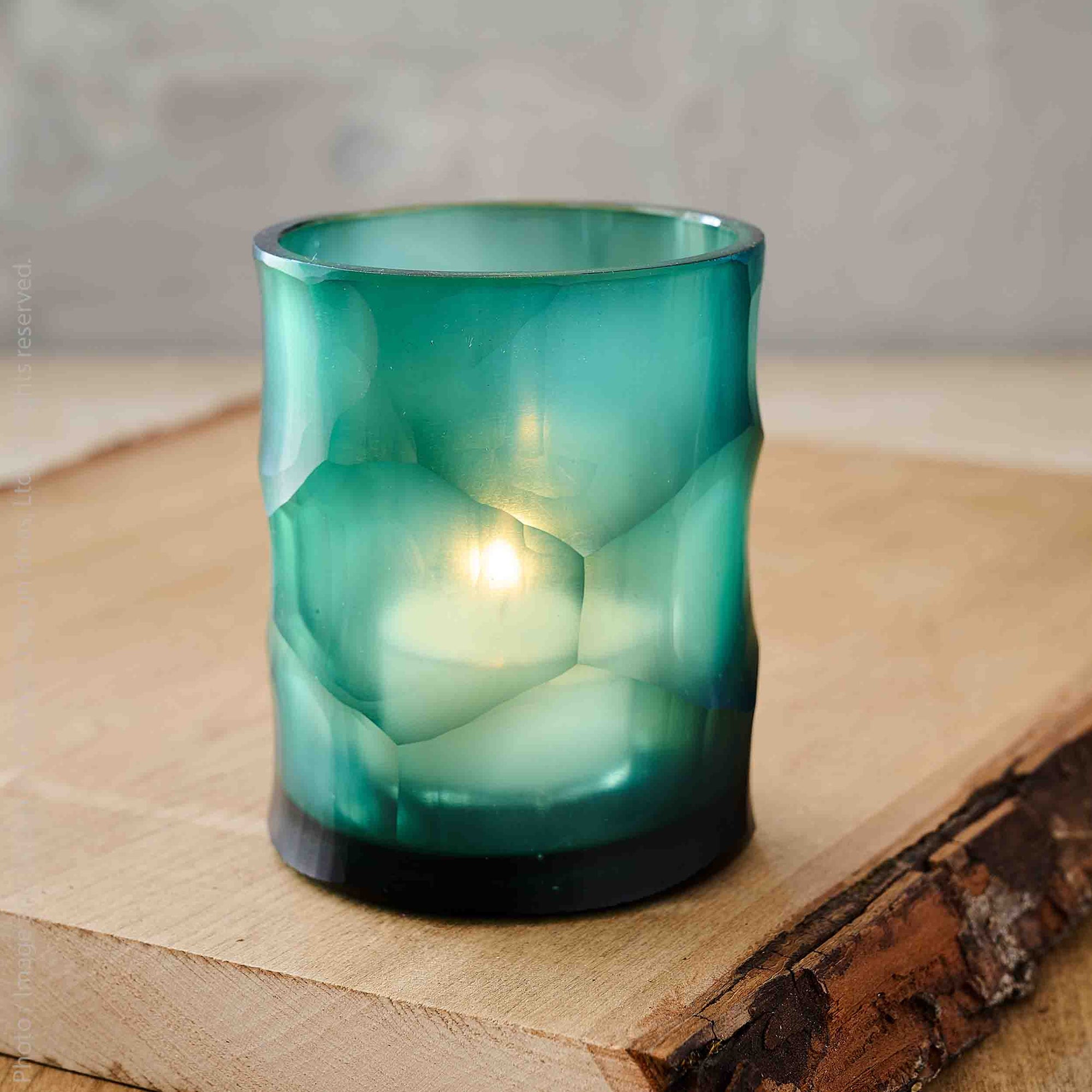 Pearson™ mouth blown glass votive holder