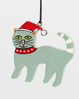 Sugarplum™ Cotton Mache Cat Ornament