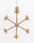 Calamus™ hand wrapped rattan ornament (snowflake)