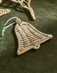 Calamus™ hand wrapped rattan ornament (bell)