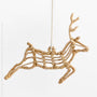 Calamus™ hand wrapped rattan ornament (reindeer)