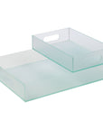 Vinestra Glass Tray (Large) Clear Color | Image 3 | From the Vinestra Collection | Expertly made with natural glass for long lasting use | Available in clear color | texxture home