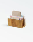 Takara Teak Letter Sorter - Natural Color | Image 1 | From the Takara Collection | Masterfully constructed with solid teak for long lasting use | This organizer is sustainably sourced | Available in clear color | texxture home