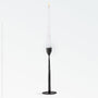 Jasper Iron Taper Candle Holder (10.6 Inch) - Black Color | Image 1 | From the Jasper Collection | Masterfully created with natural iron for long lasting use | Available in copper color | texxture home