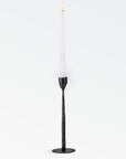 Jasper Iron Taper Candle Holder (10.6 Inch) - Black Color | Image 1 | From the Jasper Collection | Masterfully created with natural iron for long lasting use | Available in copper color | texxture home
