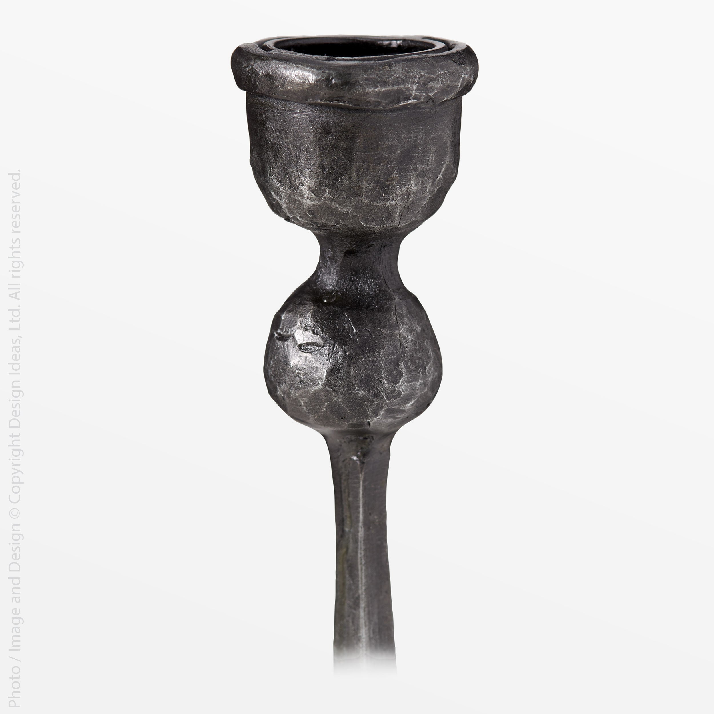 Jasper Iron Taper Candle Holder (12.4 Inch) Black Color | Image 5 | From the Jasper Collection | Exquisitely created with natural iron for long lasting use | Available in copper color | texxture home