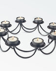 Jasper Iron Tealight Wreath Candle Holder - Natural Color | Image 1 | From the Jasper Collection | Skillfully crafted with natural iron for long lasting use | Available in copper color | texxture home