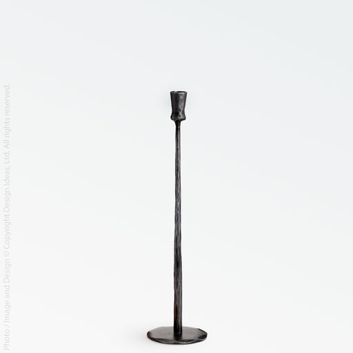 Jasper Iron Taper Candle Holder - Black Color | Image 1 | From the Jasper Collection | Masterfully assembled with natural iron for long lasting use | Available in copper color | texxture home