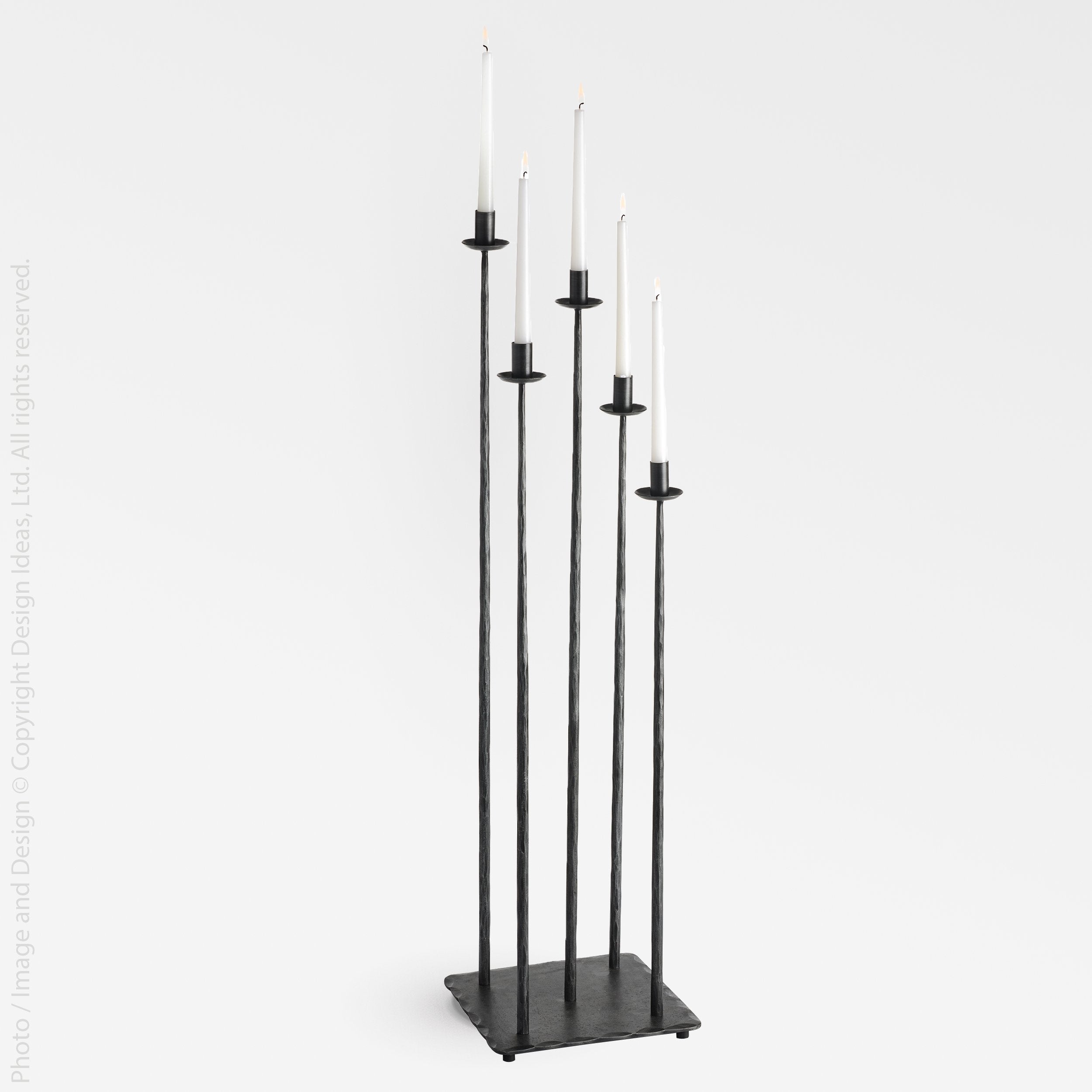 Jasper Iron Taper Candle Holder - Black Color | Image 1 | From the Jasper Collection | Exquisitely crafted with natural iron for long lasting use | Available in copper color | texxture home