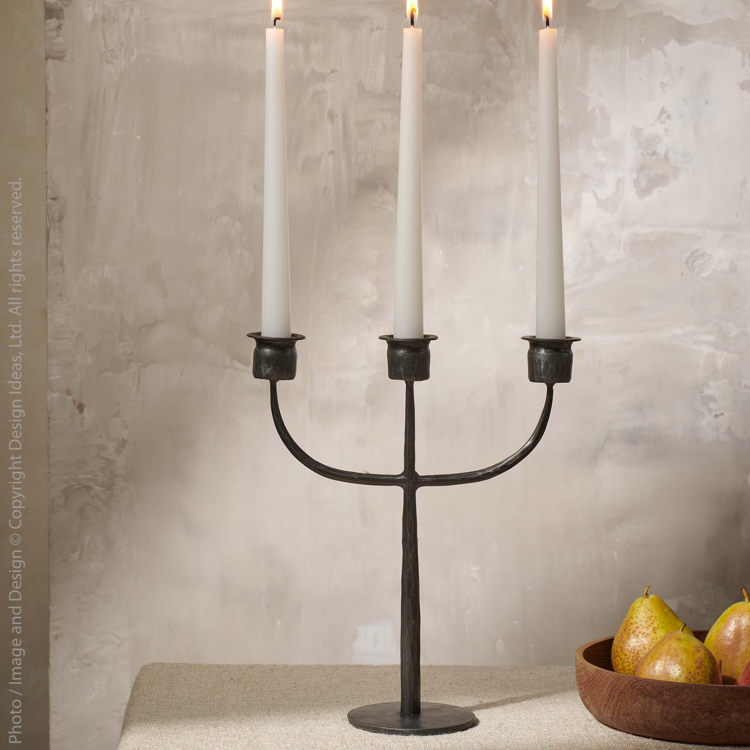 Revere™ Hand Forged Iron Candelabra - (colors: Black) | Premium Candleholder from the Revere™ collection | made with Iron for long lasting use