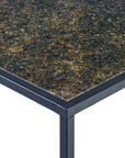 Pietra Crushed Glass Square Side Table   | Image 3 | From the Pietra Collection | Expertly handmade with natural glass for long lasting use | This table is sustainably sourced | Available in copper color | texxture home