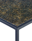 Pietra Crushed Glass Rectangular Side Table Black Color | Image 3 | From the Pietra Collection | Exquisitely created with natural glass for long lasting use | This table is sustainably sourced | Available in brass color | texxture home