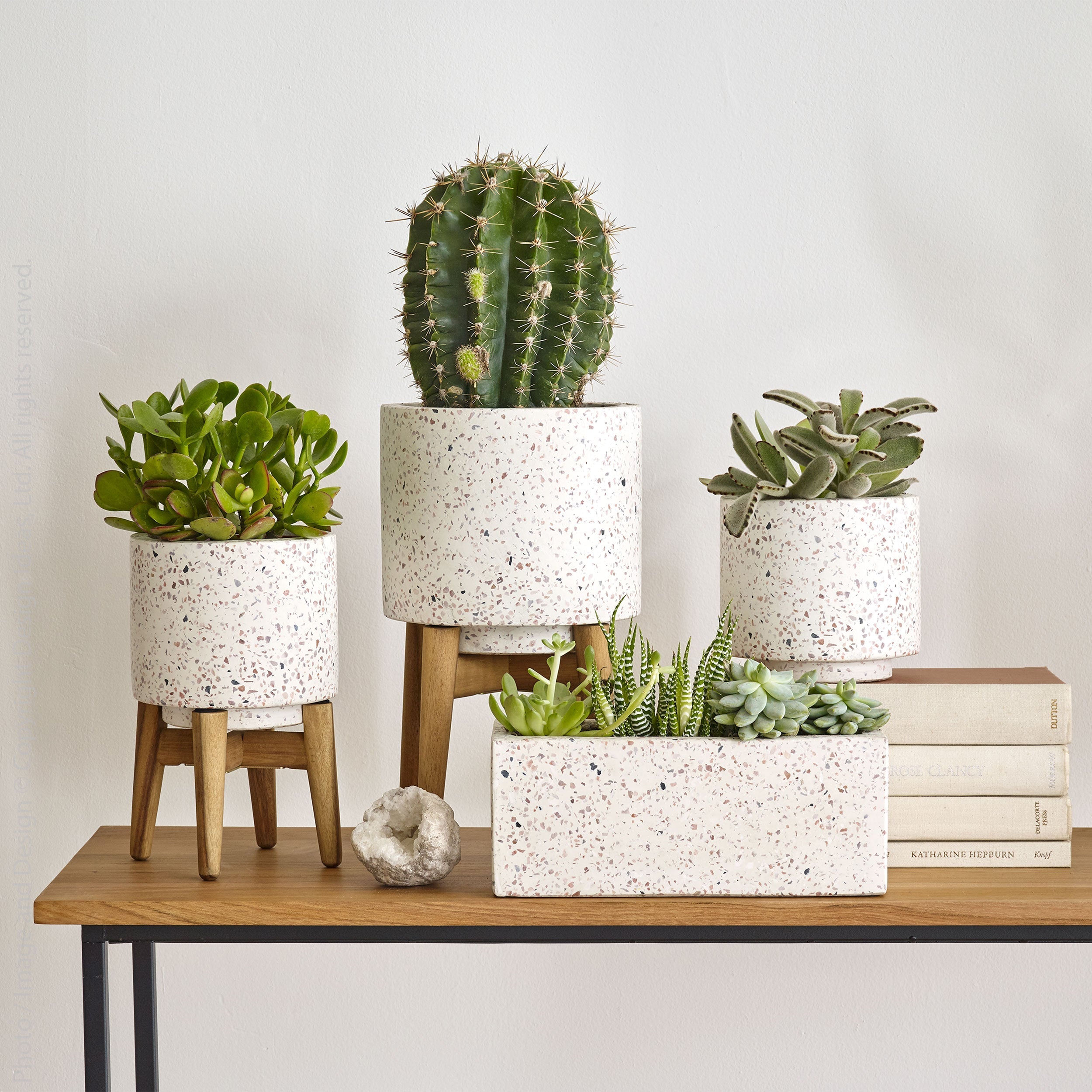 Terrazza Pot   | Image 4 | From the Terrazza Collection | Masterfully handmade with natural terrazzo for long lasting use | Available in natural color | texxture home