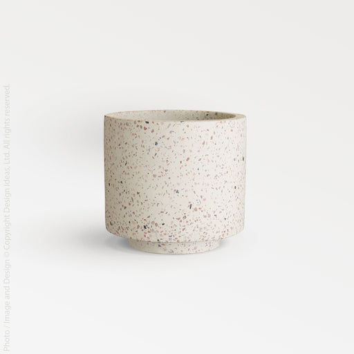 Terrazza Pot - Terrazzo Color | Image 1 | From the Terrazza Collection | Elegantly created with natural terrazzo for long lasting use | Available in natural color | texxture home