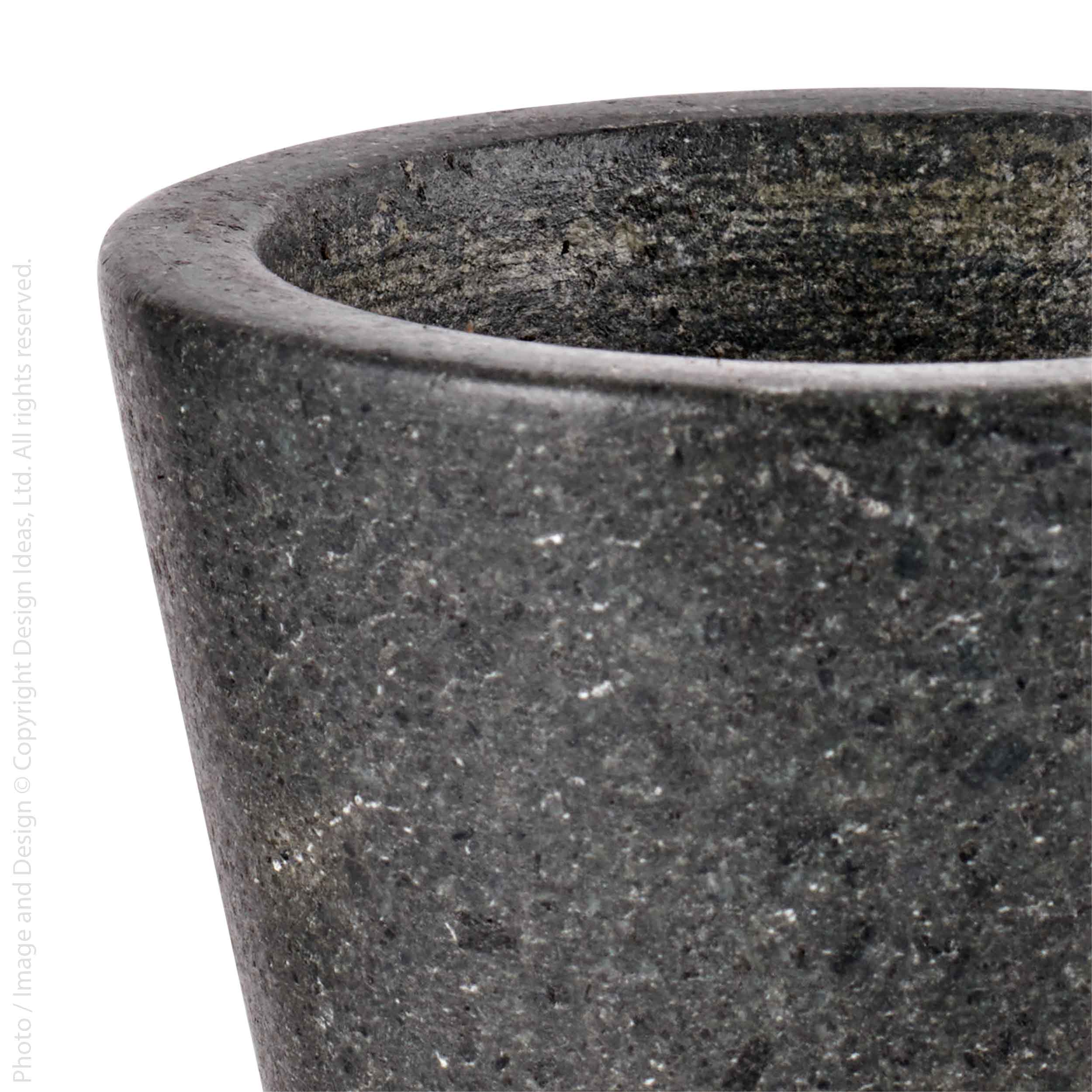 Hasten™ Carved Stone Pot (3.4 dia x 4in)