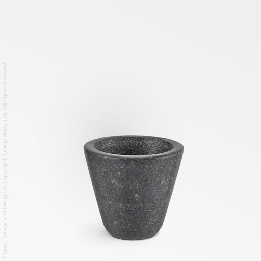 Hasten™ stone pot (3 dia x 2.7in) - Black | Image 1 | Premium Pot from the Hasten collection | made with Andesite Stone for long lasting use | texxture