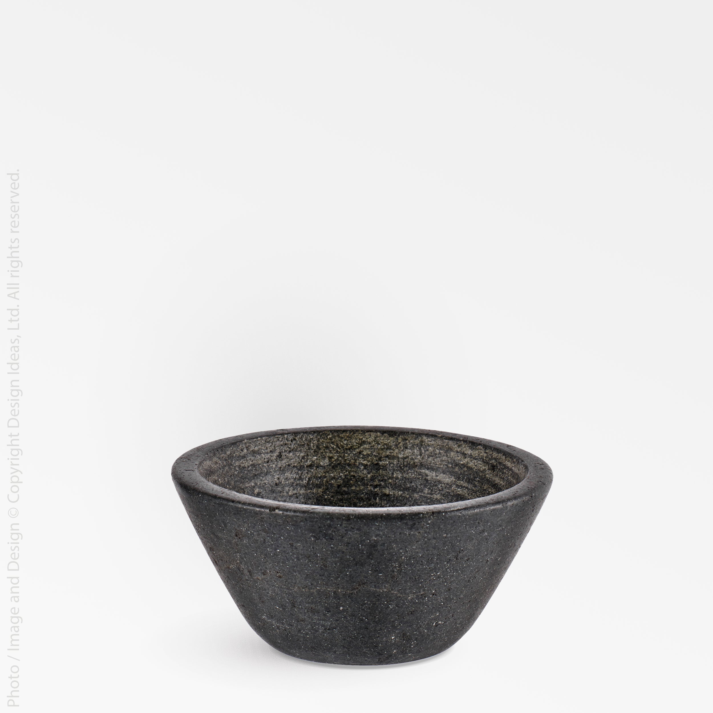 Hasten™ stone pot (4.3 dia x 1.9) - Black | Image 1 | Premium Pot from the Hasten collection | made with Andesite Stone for long lasting use | texxture