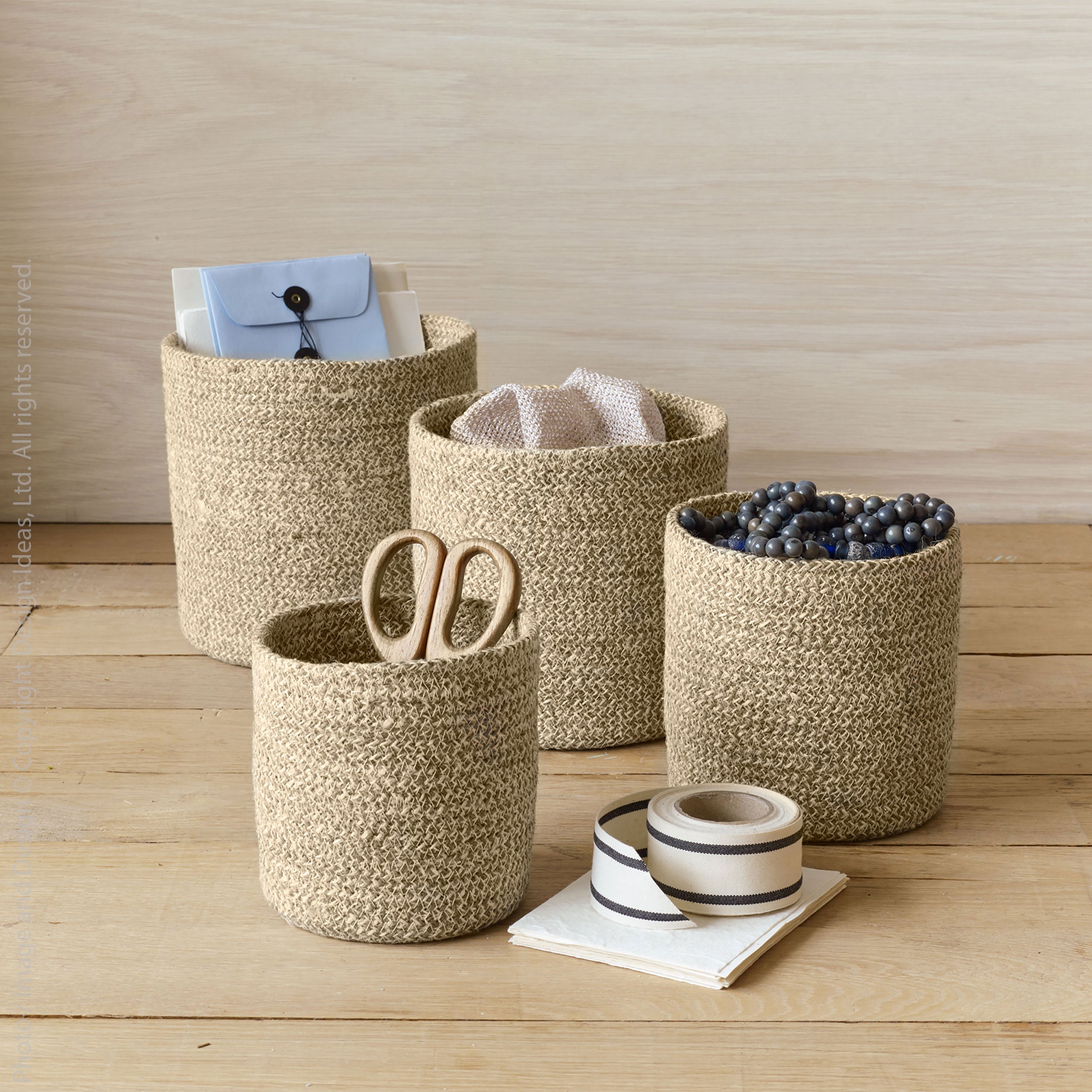 Melia™ baskets (set of 4) - Black | Image 2 | Premium Basket from the Melia collection | made with Jute for long lasting use | texxture