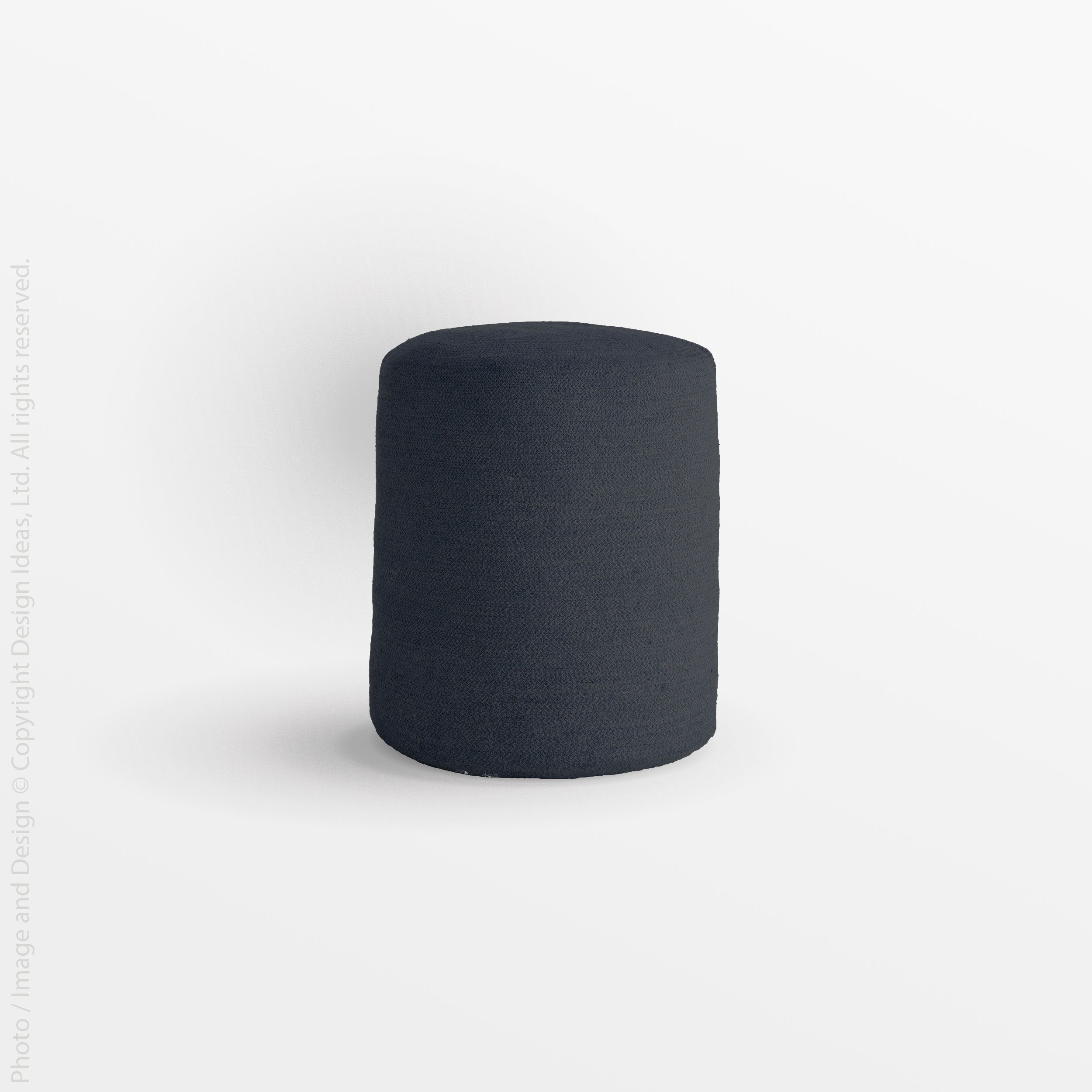 Melia™ pouf (narrow) - Black | Image 3 | Premium Ottoman from the Melia collection | made with Jute for long lasting use | texxture