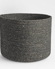 Melia™ basket (14.8 dia x 12.2 in.) - Black | Image 1 | Premium Basket from the Melia collection | made with Jute for long lasting use | texxture