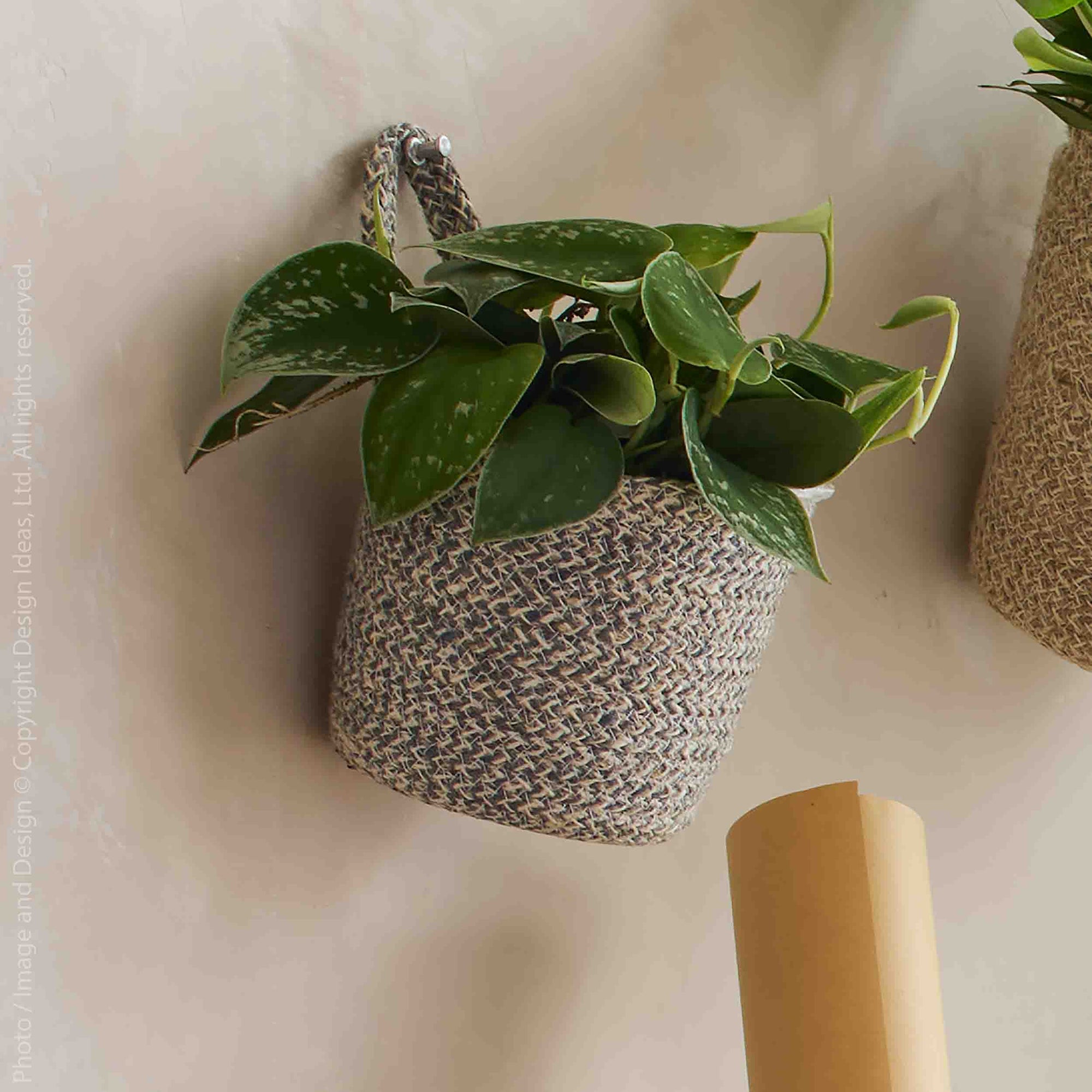 extra large woven basket for plants Melia™ Woven Jute Hanging Basket (4.6 x 5.2 x 4.8 in.)