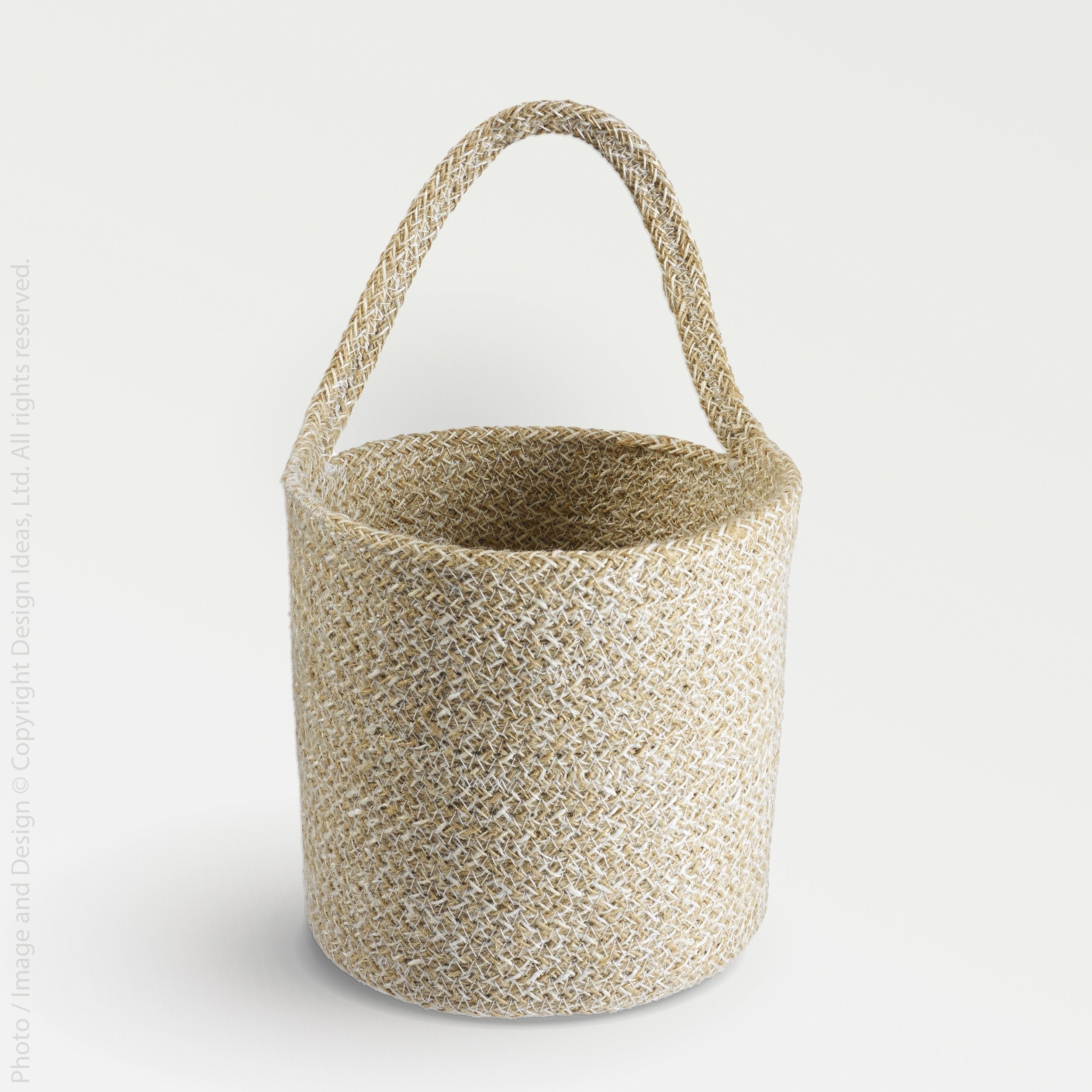 Melia™ hanging basket (6.3 x 7 x 6.5 in.) - Black | Image 1 | Premium Basket from the Melia collection | made with Jute for long lasting use | texxture