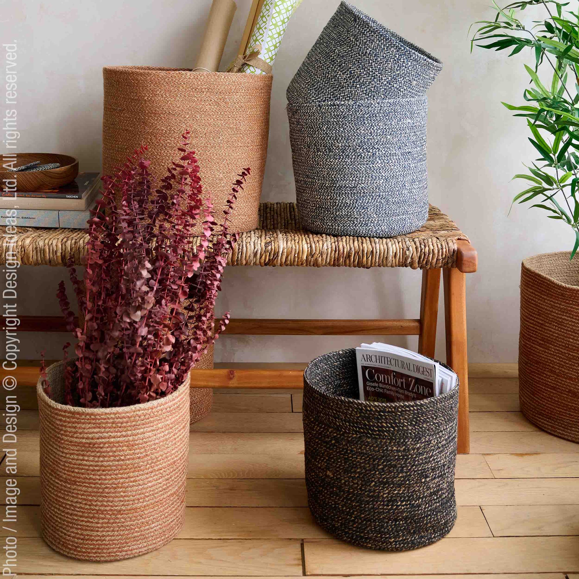 Melia™ baskets (set of 3) - Rust | Image 3 | Premium Basket from the Melia collection | made with Jute for long lasting use | texxture