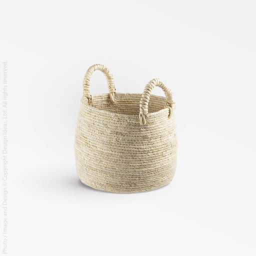 Maiz™ basket (small: handles) - Natural | Image 1 | Premium Basket from the Maiz collection | made with Corn husk for long lasting use | sustainably sourced with recycled materials | texxture