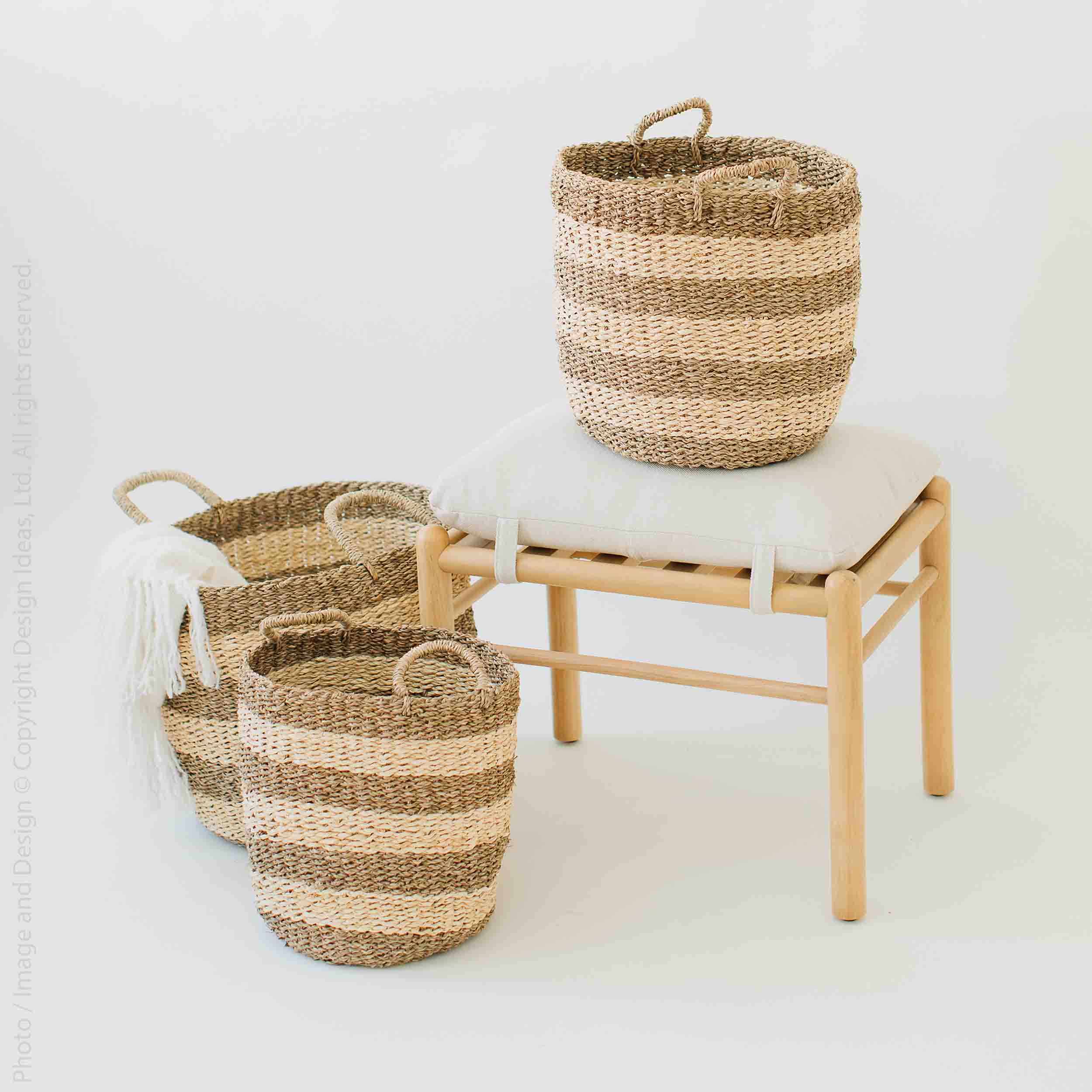 Camden™ Woven Seagrass Baskets (set of 3)