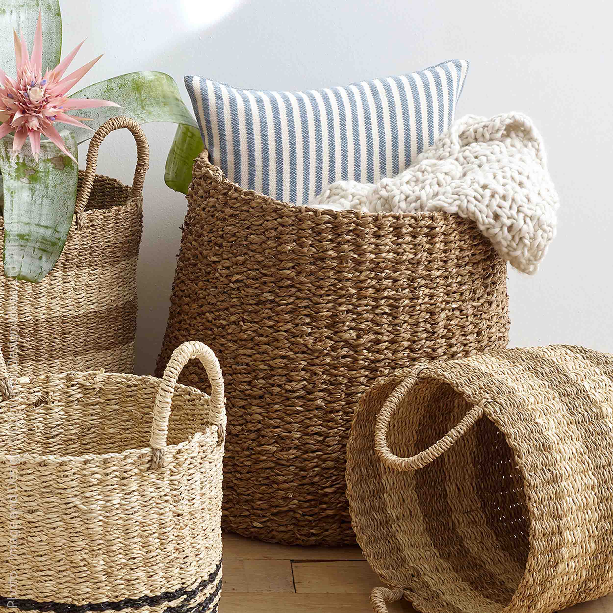 Stonington™ Woven Seagrass Baskets (set of 2)