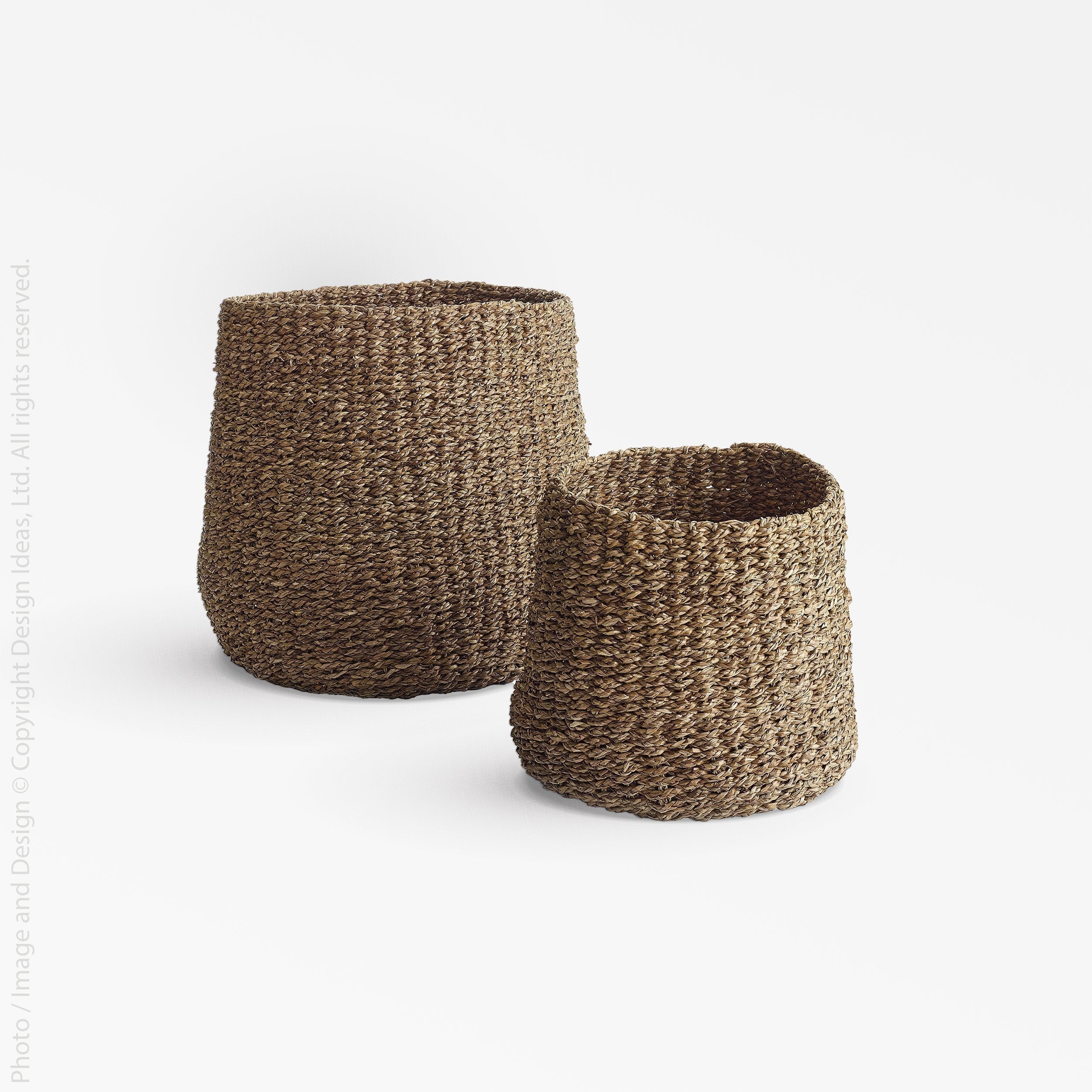 Stonington™ baskets (set of 2) - Natural | Image 1 | Premium Basket from the Stonington collection | made with Seagrass for long lasting use | texxture