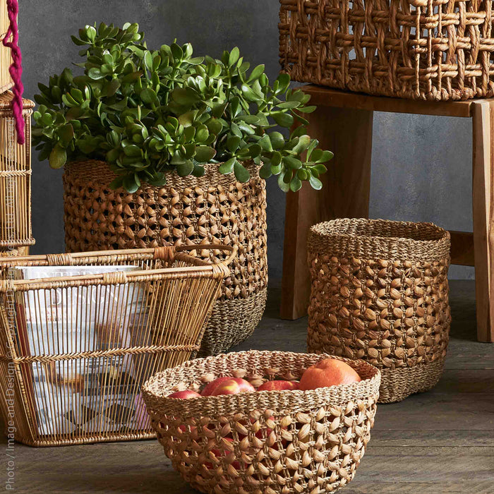 Palomar™ Small, Medium and Large Woven Water Hyacinth Baskets (set of 3)