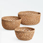 Fasano™ baskets (set of 3) - Natural | Image 5 | Premium Basket from the Fasano collection | made with Water Hyacinth for long lasting use | texxture