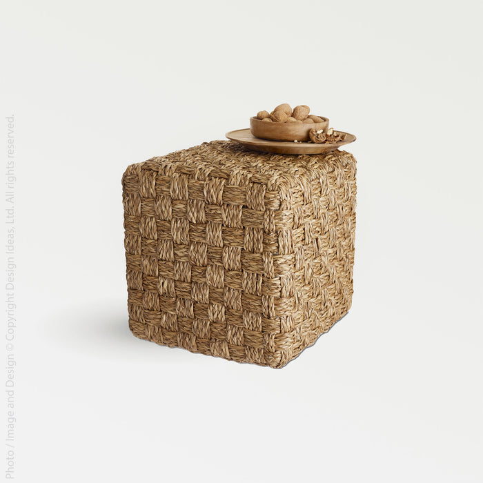Klein™ pouf - Natural | Image 1 | Premium Stool from the Klein collection | made with Sea Grass for long lasting use | texxture
