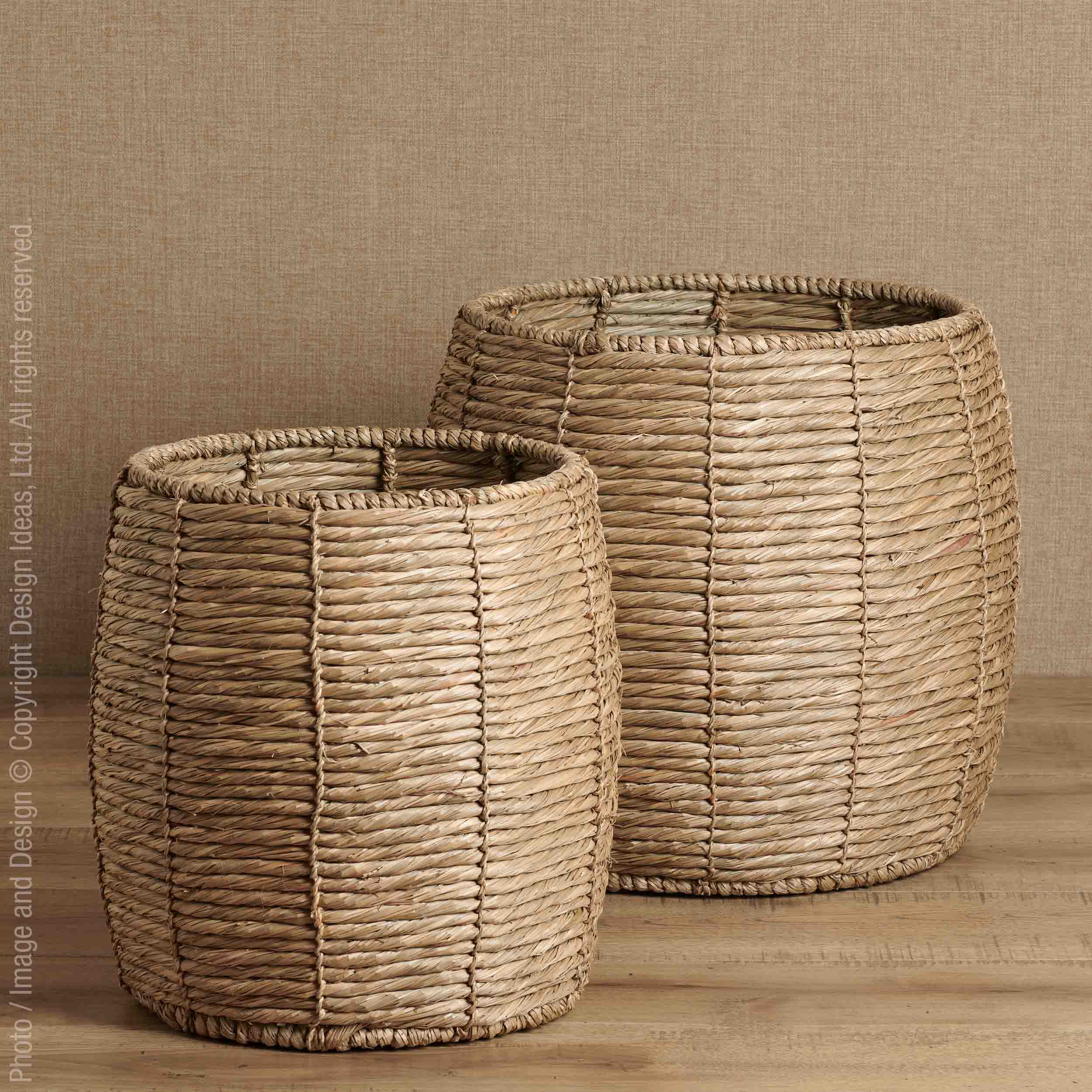 Bari™ baskets - Natural | Image 1 | Premium Basket from the Bari collection | made with Water Hyacinth Twine for long lasting use | texxture