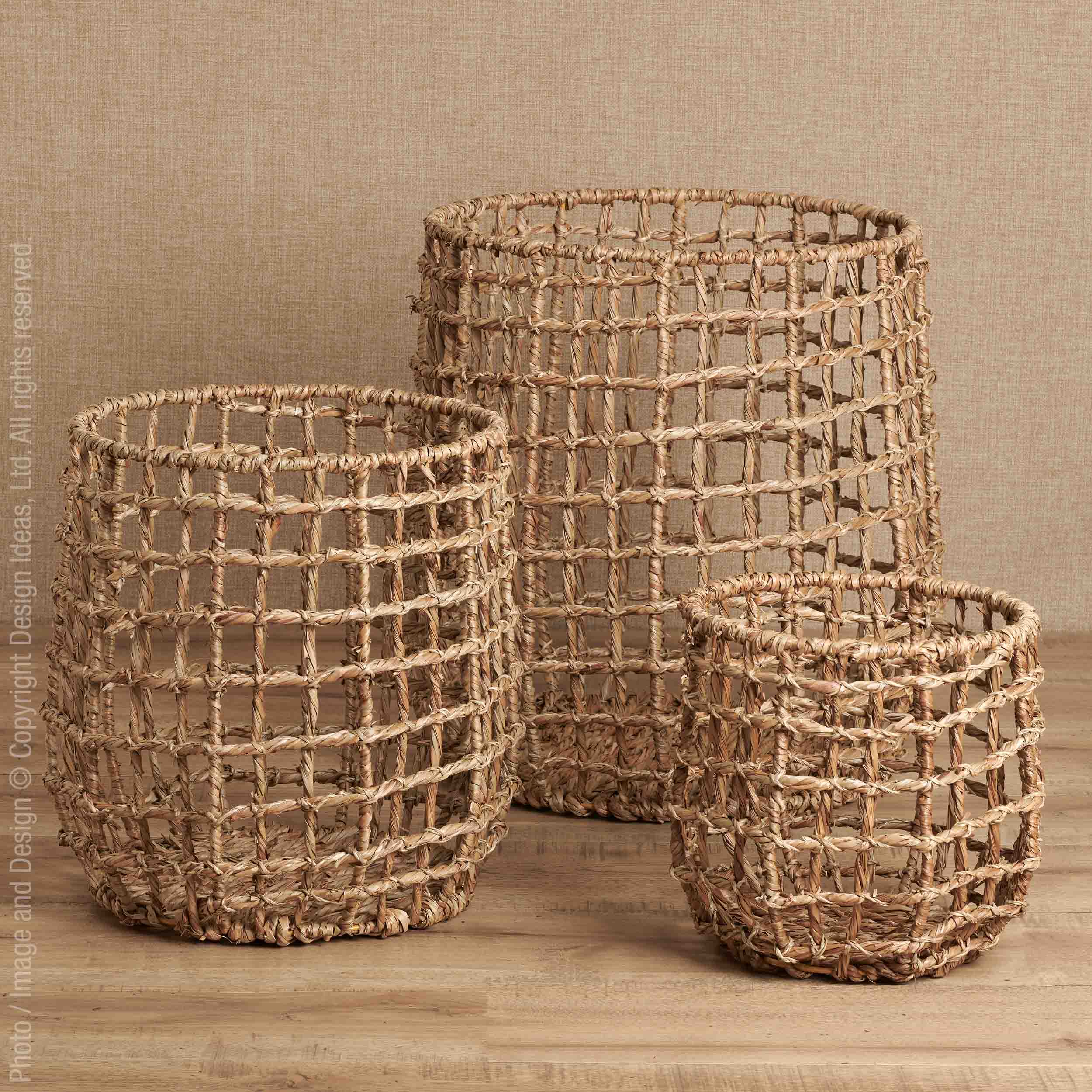 Ancona™ baskets - Natural | Image 1 | Premium Basket from the Ancona collection | made with Water Hyacinth Twine for long lasting use | texxture