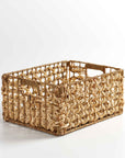 Mensch™ Large Hand Woven Palm and Seagrass Basket (11.8 x 15.7 x 7.9 in)