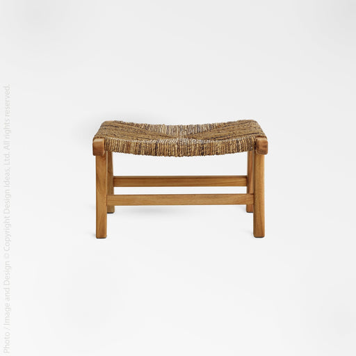 Copenhagen Banana Tree Bark Ottoman - Natural Color | Image 1 | From the Copenhagen Collection | Exquisitely crafted with natural banana tree bark for long lasting use | Available in natural color | texxture home
