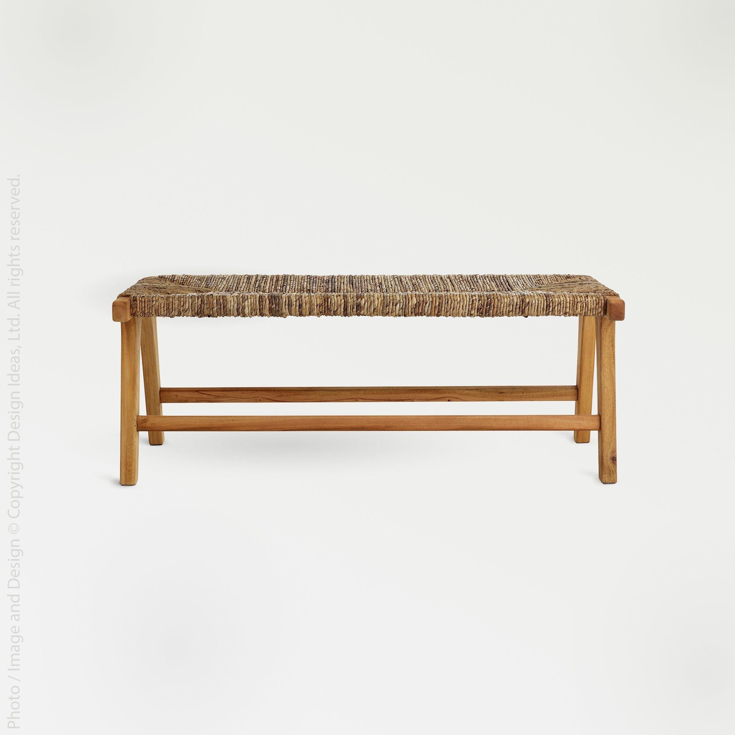 Copenhagen Banana Tree Bark Bench - Natural Color | Image 1 | From the Copenhagen Collection | Masterfully crafted with natural banana tree bark for long lasting use | Available in natural color | texxture home