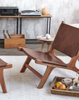 Copenhagen Leather Chair Natural Color | Image 2 | From the Copenhagen Collection | Masterfully created with natural leather for long lasting use | Available in natural color | texxture home