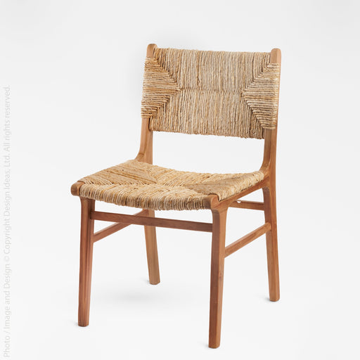 Visby Banana Tree Bark Dining Chair - Sand Color | Image 1 | From the Visby Collection | Masterfully constructed with natural banana tree bark for long lasting use | Available in natural color | texxture home