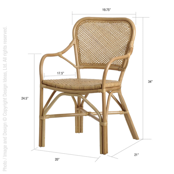 Lanai™ Chair - Natural | Image 7 | Premium Chair from the Lanai collection | made with 100% Rattan Core for long lasting use | texxture