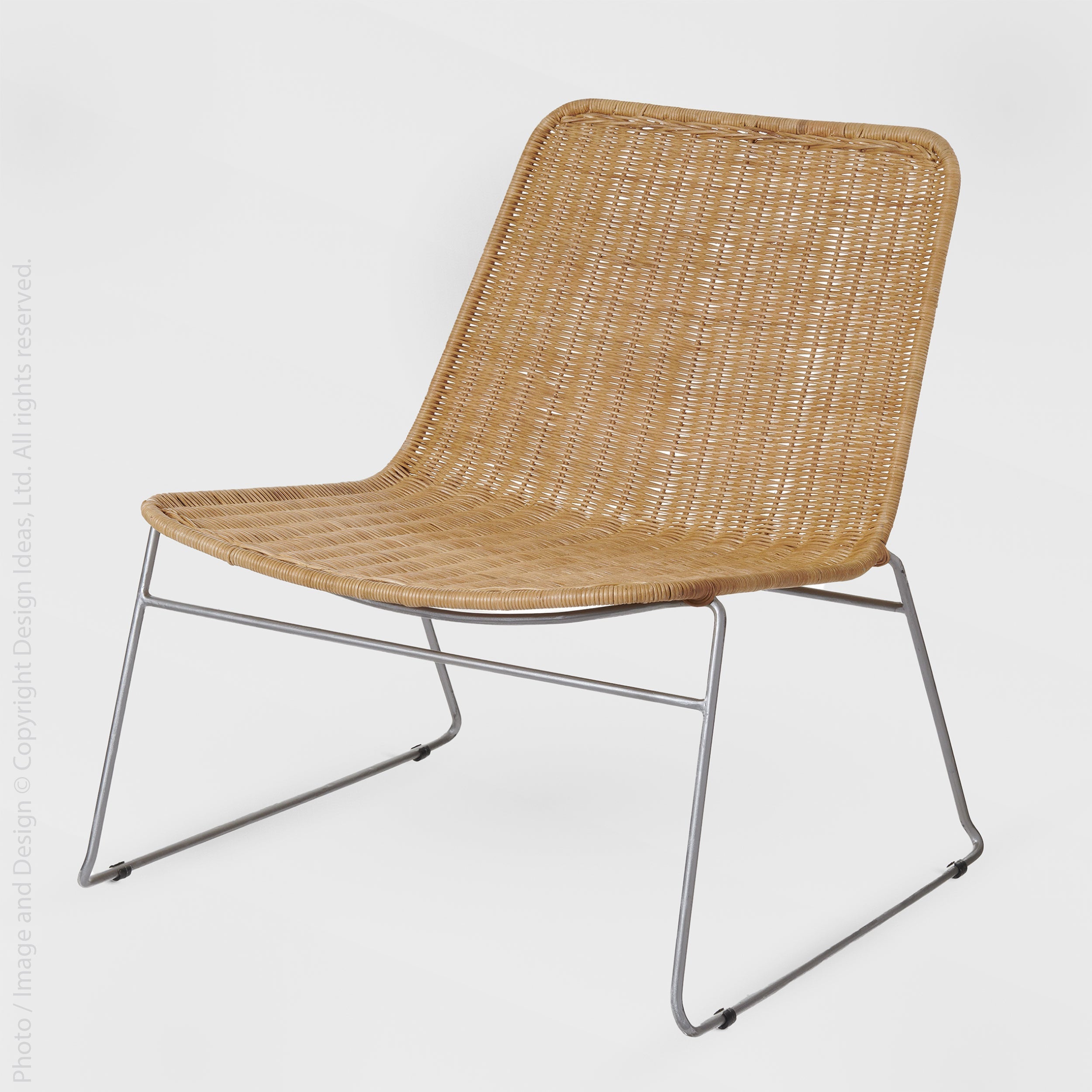 Larsen Rattan Lounge Chair   | Image 7 | From the Larsen Collection | Exquisitely assembled with natural rattan for long lasting use | Available in golden and natural colors | texxture home