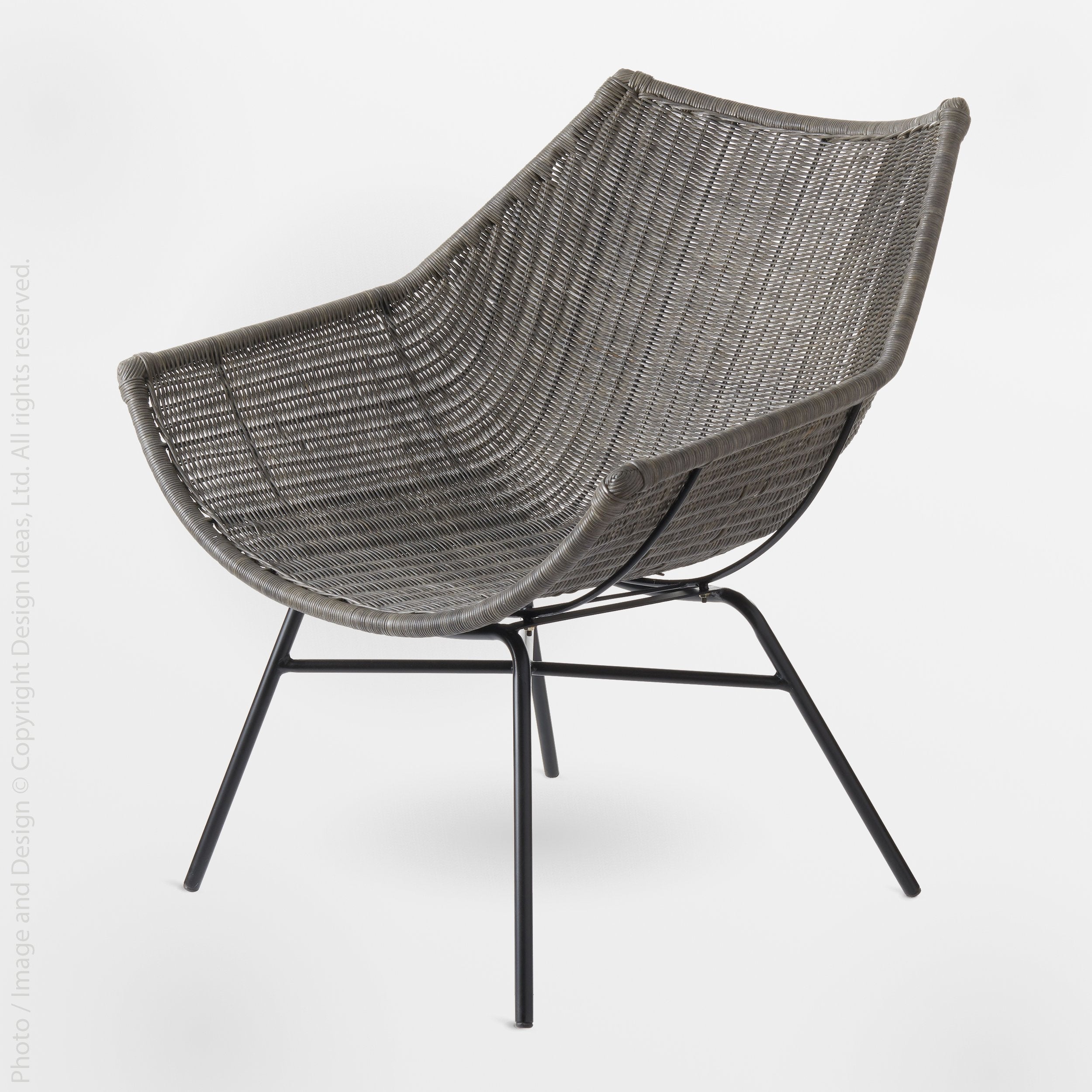 Kamala Rattan Lounge Chair - Natural Color | Image 1 | From the Kamala Collection | Exquisitely created with natural rattan for long lasting use | texxture home